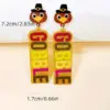 Wholesale Acrylic Turkey Earings Colorful Cartoon Letter Design Party Style Thanksgiving Day Women's Fashion Jewelry Accessories