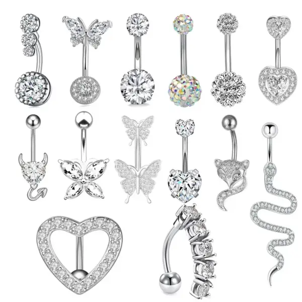 Wholesale Human Body Piercing Jewelry Navel Nail Selling Navel Ring Classic Navel Buckle Wholesale Manufacturers Navel Nail