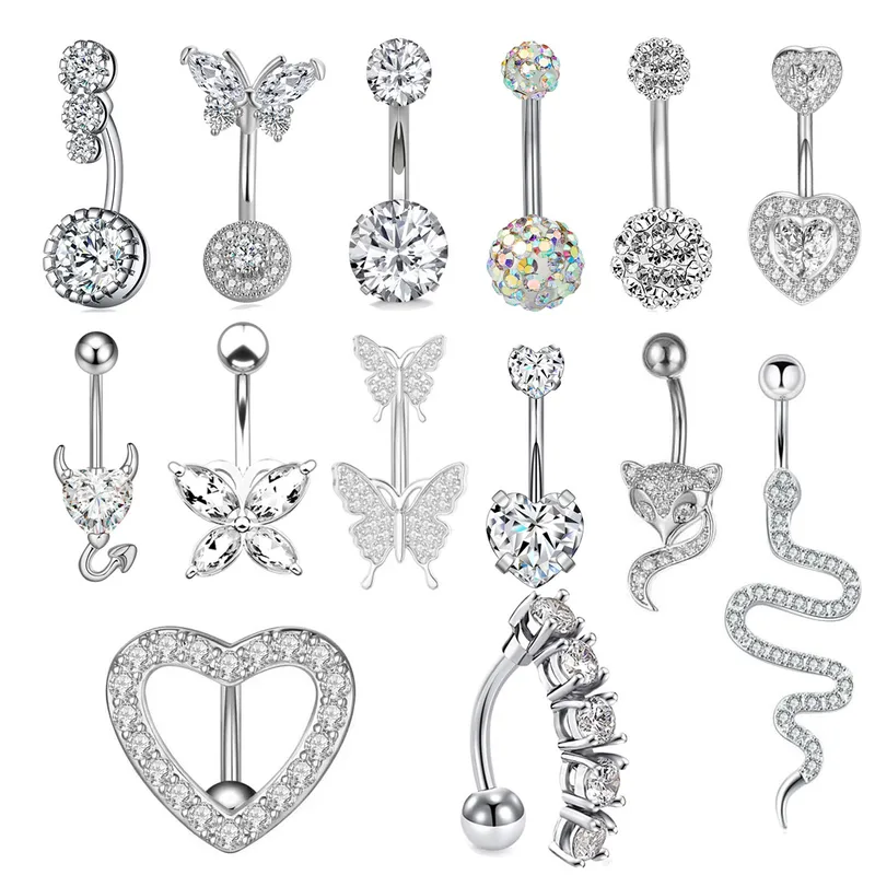 Wholesale Human Body Piercing Jewelry Navel Nail Hot Selling Navel Ring Classic Navel Buckle Wholesale Manufacturers Navel Nail