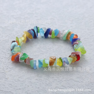 Colorful cat eye (synthetic material) / Bracelet circumference is about 18cm