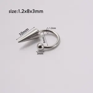 Steel Ball Horseshoe-1.2*8 * 3mm / As Shown in the Figure