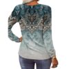 Wholesale autumn and winter women’s long sleeve printed national fashion T-shirt women