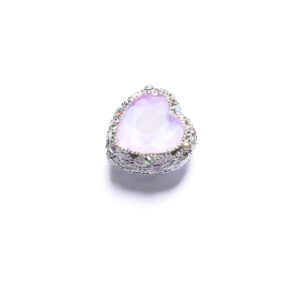 20mm heart mocha purple