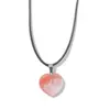 Wholesale Simple Style Heart Shape Natural Stone Polishing Pendant Necklace 1 Piece
