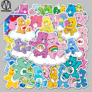 Wholesale 50 cartoon animated colorful love bear cute bear children animal graffiti luggage skateboard car stickers