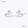 Wholesale Heart Shape Electroplated Copper Earrings For Women With Zircon Inlay And Water Plating Process