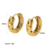 Wholesale PVD Coated Real Gold Plated Hexagram 304 Stainless Steel Vintage Style Waterproof Non Tarnish Hoop Earrings