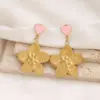 Wholesale Heart Shape Earrings For Women In 316 Stainless Steel With Waterproof Non Tarnish 18K Real Gold Plated PVD Coated 0.03µm Thickness