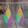 oly-36e39d78ed9369e84bea445fa3cd7cd7 Wholesale wish green leaf shengpa festival multi-pu earrings personalized trendy earrings