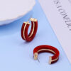 oly-36e875b16d53a9497e589ad342eab989 Wholesale Pair of Women Fashion Hoop Earrings Vintage Bohemian C- shaped Earrings for Party Vacation Valentine's Day