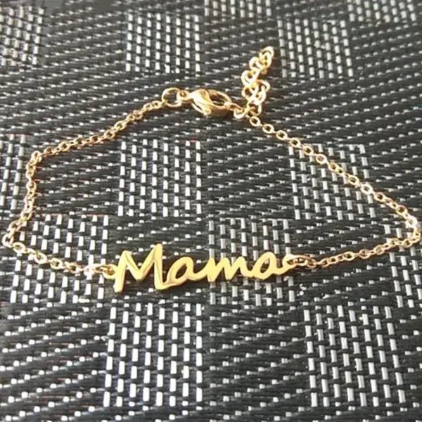Wholesale Mama Letter Titanium Steel Plating Bracelets