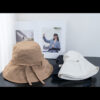 Wholesale Japanese Strap Fisherman Hat Women's Summer Breathable Lightweight Sun Protection Sun Hat All-match Face Showing Small Bow Basin Hat