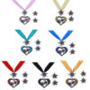 Wholesale Alloy Edelweiss Necklace Set - Luxury Heart-Shaped Clavicle Chain