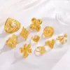 Wholesale Jewelry Retro Classic Style Heart Shape Bow Knot 304 Stainless Steel Plating Open Rings