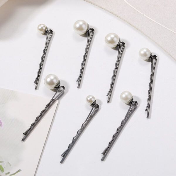 oly-3734146cac58af184cfe7d24070f48fb Wholesale Gold-Plated Pearl Hairpin Wholesale Style Personalized Accessories One-Word Clip Bridal Jewelry Set Female Ins Style