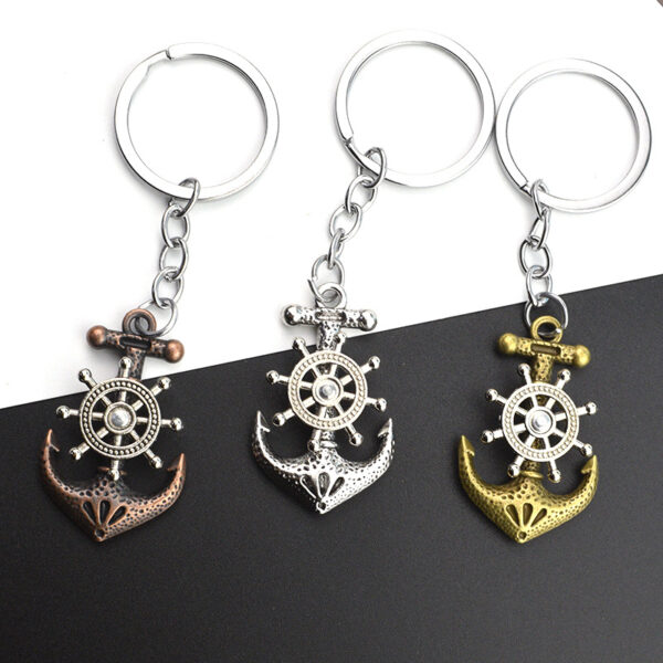 oly-373d5d1c767cc1f0bf0dc068d66acbb3 Wholesale direct supply personalized retro pirate ship keychain anchor will turn keychain pendant ornaments