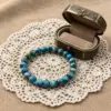 Wholesale Round Natural Stone Couple Bracelets Featuring Beading Craft With Twisted Rope Chain Material