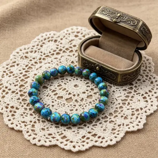 Wholesale Round Natural Stone Couple Bracelets Featuring Beading Craft With Twisted Rope Chain Material