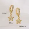 Wholesale Sweet Star Copper Drop Earrings