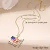 Wholesale Waterproof Non Tarnish Cross Necklace For Women In Electroplated Copper With Stone-Free Inlay And O-Link Chain