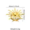 Wholesale PVD Coated Real Gold Plated Sun Star Heart Shape 304 Stainless Steel Hip-Hop Exaggerated Oversized Waterproof Non Tarnish Open Rings