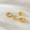 Wholesale Ion Plating (IP) 18K Gold Plated Star Moon 304 Stainless Steel Simple Style Classic Style Waterproof Non Tarnish Open Rings