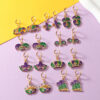 oly-37c68148e467f6ecdb4053a7f62d36ac Wholesale Carnival Earrings Flash Iris Flower Mask Earrings Crown Earrings Trendy Fashion All-match Earrings