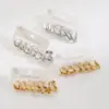 Wholesale 304 Stainless Steel Solid Color PVD Coated Golden Plated Casual Elegant Earrings