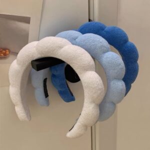 Wholesale Amazon terry cloth sponge twist hair band high cranial top color cloud bubble headband headdress European and American headband women