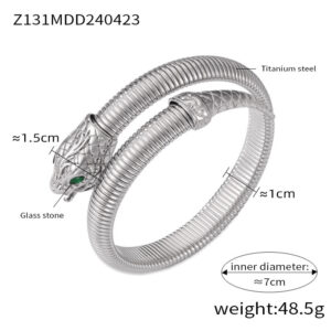 Z131-Steel Green Diamond Bracelet