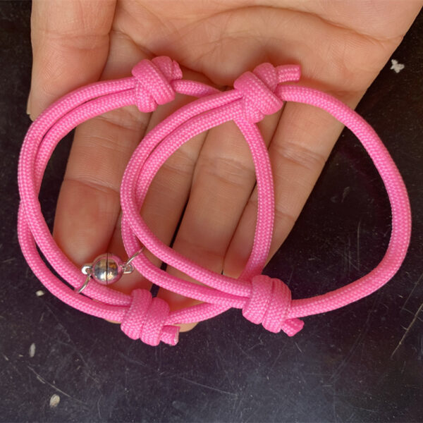 oly-380b38e488458e5b988505e7ebffb1b6 Wholesale vows of eternal love couple red rope bracelet a pair of magnet luminous girlfriends gift woven rope jewelry Tanabata+