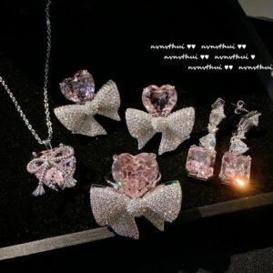 oly-381e60df3fb423dbee33770a0dbed539 Wholesale Kardashian Love Bow Gem Earrings Papalacha Plated 18K Gold Candy Pink Heart Butterfly Ring
