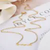 Wholesale PVD Coated Real Gold Plated Letter 304 Stainless Steel MAMA Simple Style Waterproof Non Tarnish 304 Stainless Steel Lobster Trigger Clasp Closure Necklace