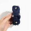 oly-3837c5f909561212d0bb81a6c2216474 Wholesale Beifei fashion retro Denim fabric headband personalized knotted high Skull top diamond headband