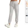 Wholesale Women’s Solid Color fleece-lined Pants Casual Sports Jogging High Waist Loose Leg-toe Household Casual Pants