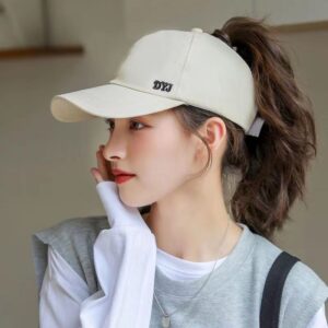 horsetail cap DYJ "beige] / Adjustable 56-62cm