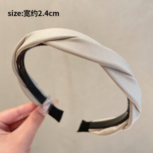Twist hairband [beige]]