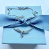 Wholesale  Where Ribbon Knot Clavicle Chain Women's Bow Necklace Light Luxury High-end