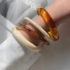 oly-38742ee13dff6031c38aa2c69cedaa90 Wholesale Bracelet for Women ins Niche Design High-end Accessible Luxury Cold Style Retro Acetate Amber Pattern Acrylic Bracelet