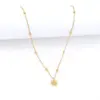 Wholesale PVD Coated Real Gold Plated Flower 201 Stainless Steel 304 Simple Style Classic Waterproof Non Tarnish Pendant Necklace