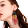 Wholesale Rice Bead Tassel Earrings Bohemian Retro Ethnic Style Creative Handmade Earrings Handmade
