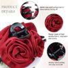 Wholesale Valentine's Day Satin Rose Flower Clamp Large Flower Shark Clip Sweet Pontertail Clip Spring and Summer Hairpin Headwear