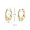 Wholesale 1 Pair Luxurious Classic Style Pentagram Circle Plating Inlay Copper Zircon 18k Gold Plated Earrings