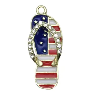 1 American Independence Day Flag Right Flip-Flop 32x12mm-3.2g-19068