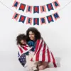 Wholesale American Independence Day Flag Decorations Festival Scene Bunting Banner Decoration Accessories Paper Home Decoration Props