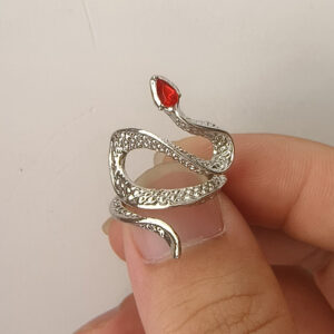 Red and silver snake / Adjustable opening