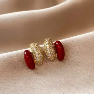 42# Silver Needle-Red-C- Shaped (Real Gold Plating)