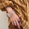 oly-38f033dc95e7be17ec3ad5cc50b42603 Wholesale Simple Three-layer Resin Bracelet Retro Texture Bracelet Open Ring Bracelet Personalized Jewelry