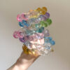 Wholesale gradient transparent color matching wave round geometric resin bracelet ig color bracelet