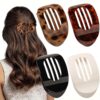 Wholesale Flat Oval Hairpin Back Head Disc Hair Grab Clip Curved Arc Design Elegant Shark Clip Hair Accessories